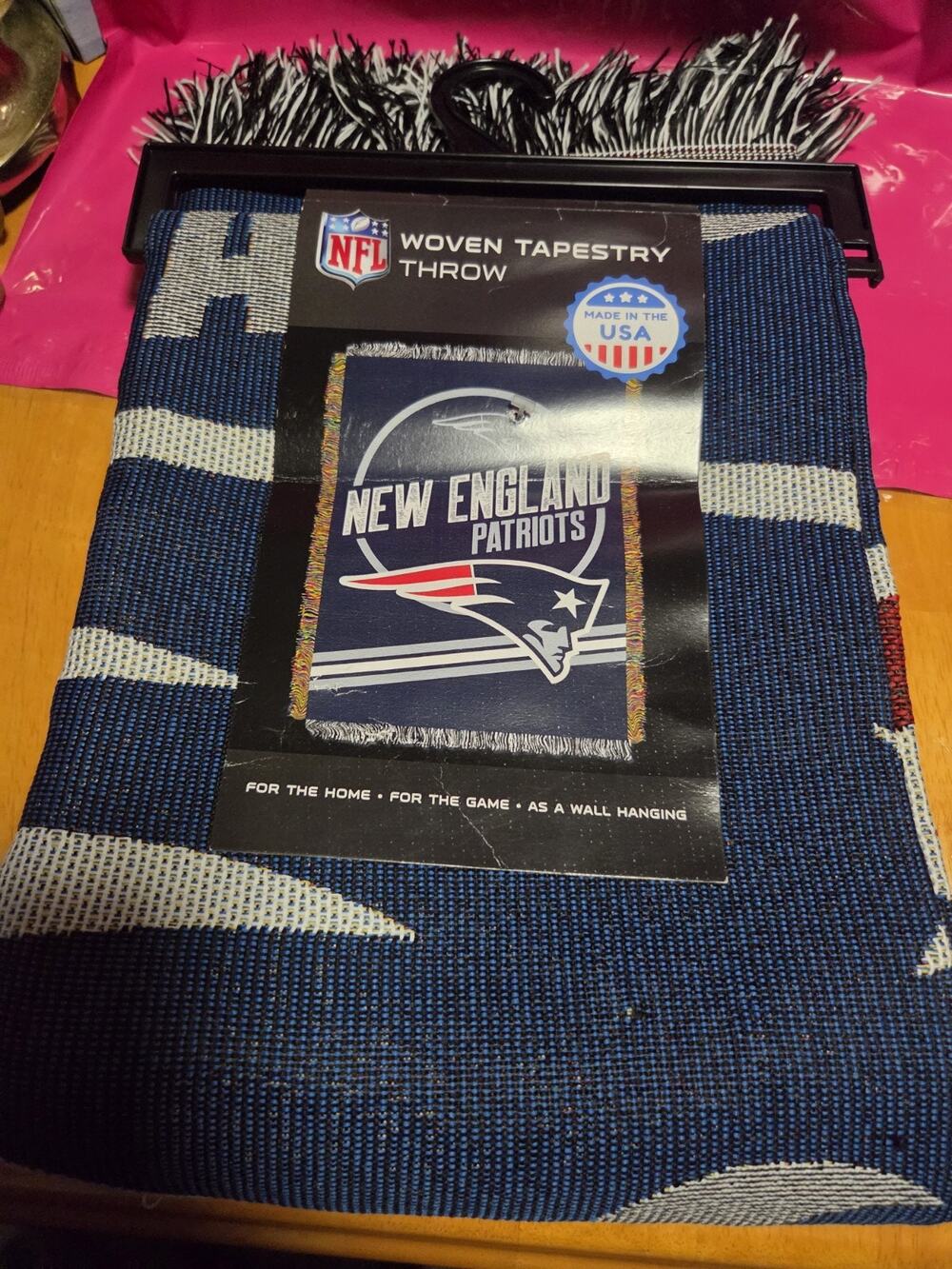 Northwest New England Patriots Football Woven Tapestry Throw 48" X 60"
